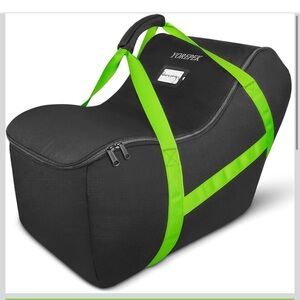 Yorepek Black Car Seat Travel Bag with Green Straps